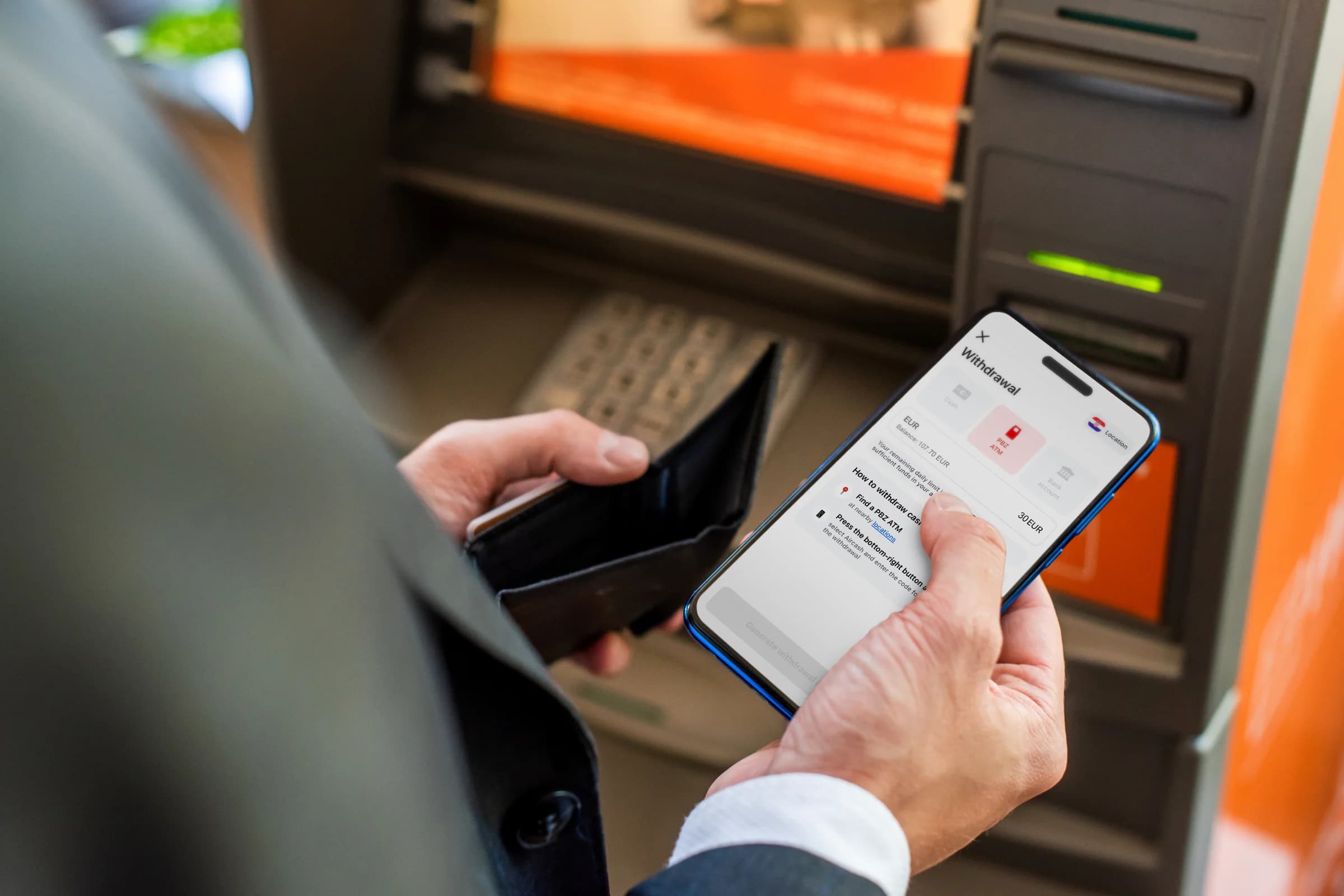 Isplata gotovine na bankomatu