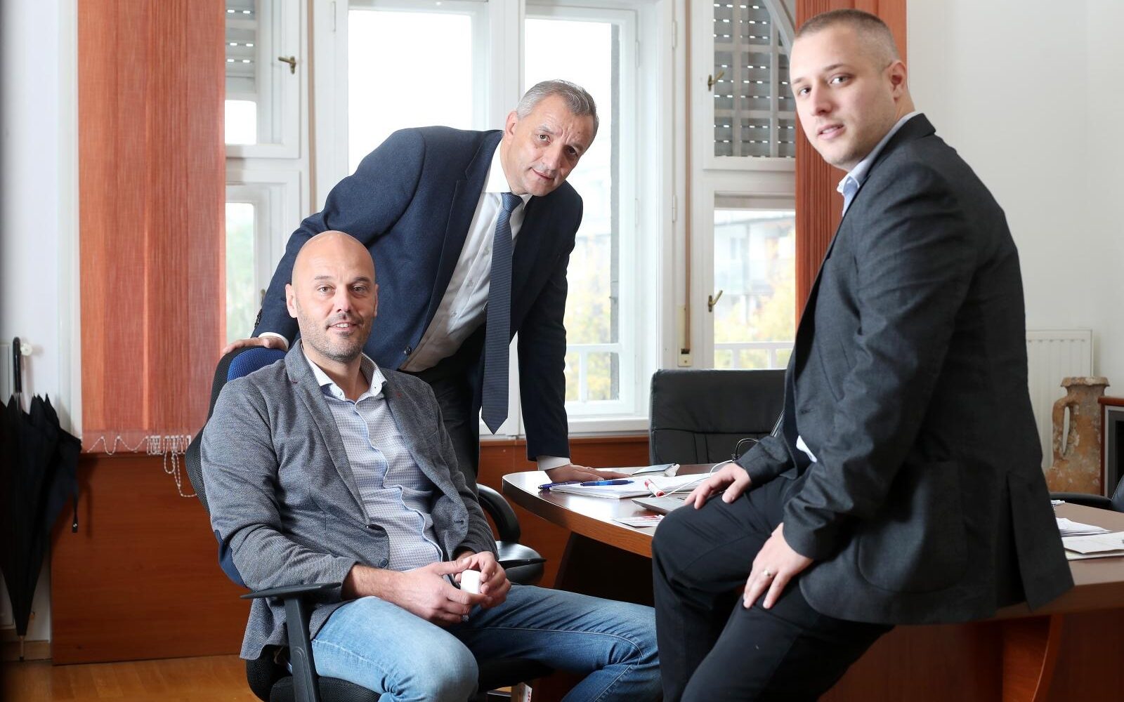 08.11.2019., Zagreb – Hrvatski fintech Aircash. Hrvoje Cosic, direktor Aircasha, Dino Dogan, specijali savjetnik uprave Aircasha i Branimir Petrusic, tehnicki direktor Aircasha. Photo: Sanjin Strukic/PIXSELL