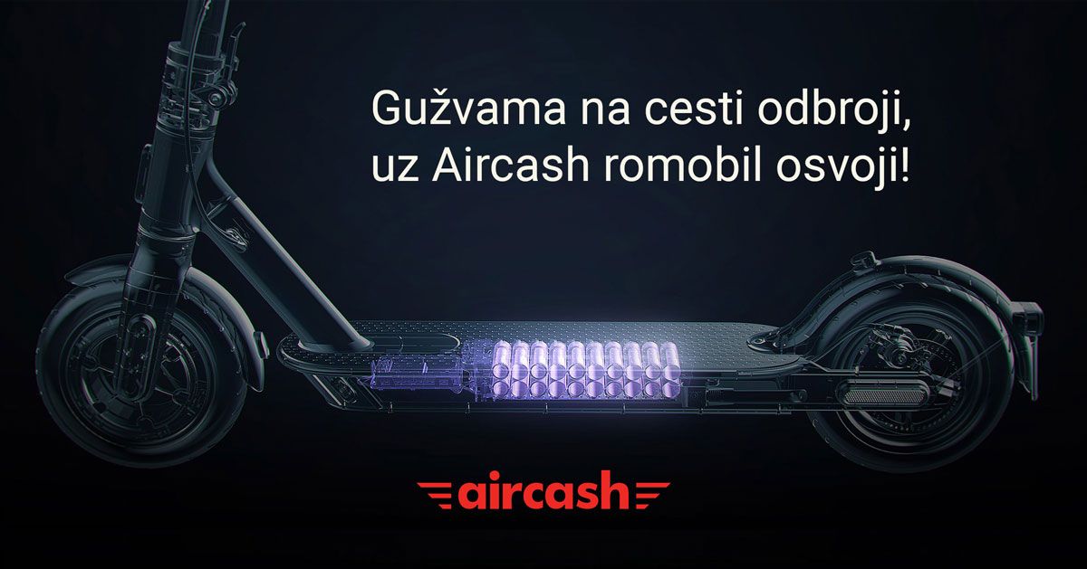 Pravila nagradne igre: “Gužvama na cesti odbroji, uz Aircash romobil osvoji”